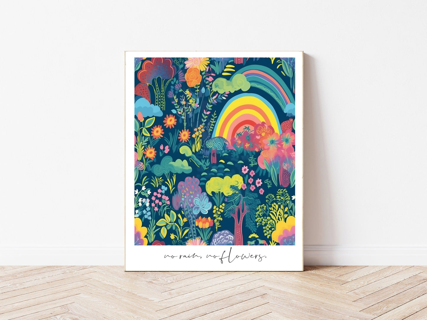 Motivational Quotes Rainbow Art Print