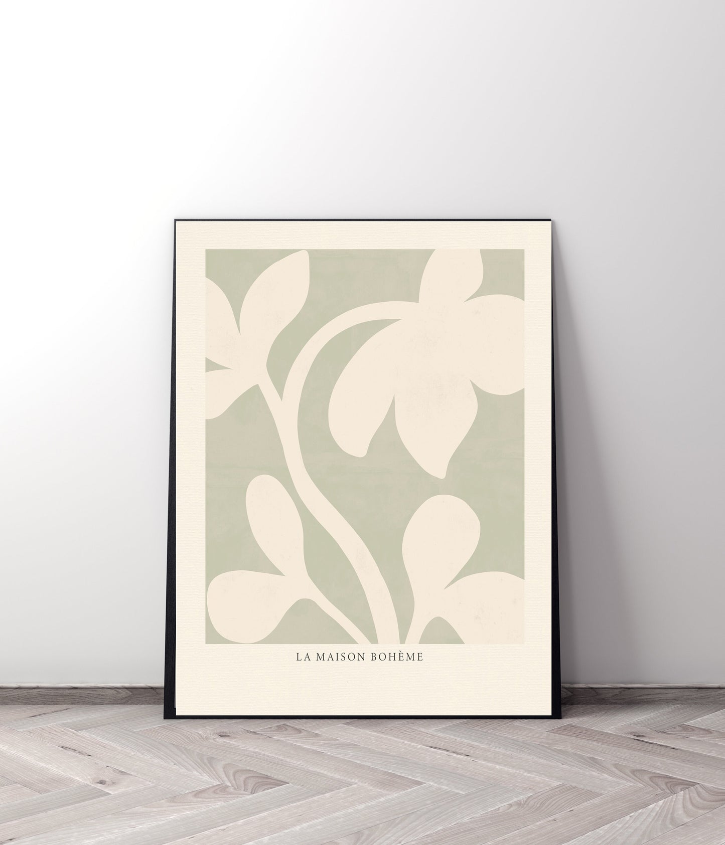 Botanical Green Leaf Art Print