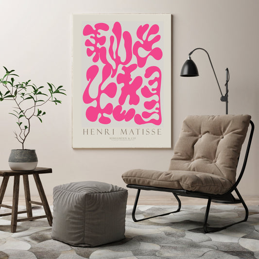 Matisse Pink Leaf Art Print