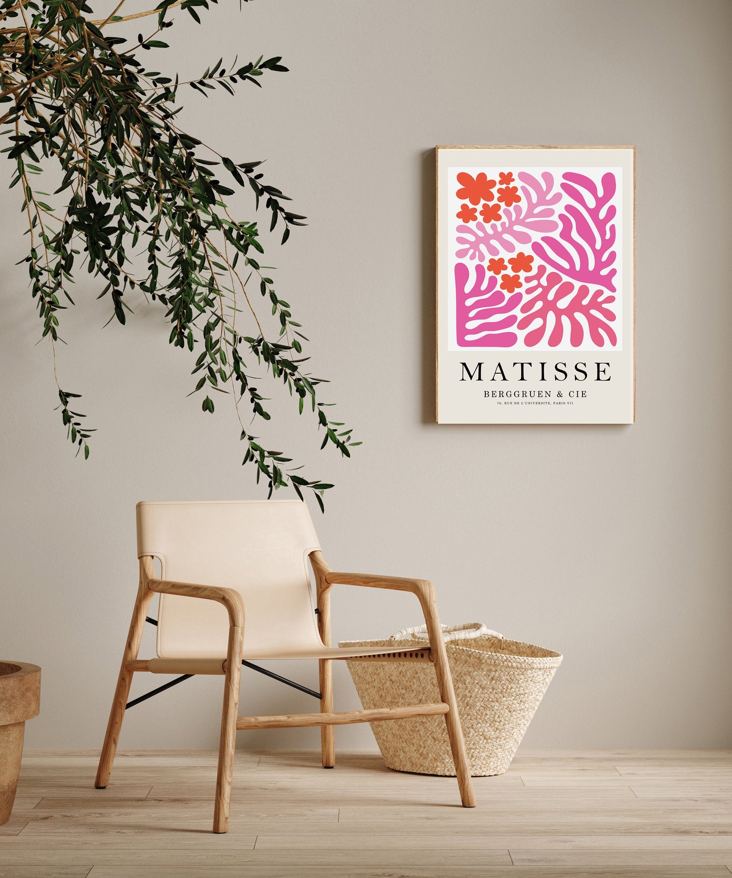 Matisse Pink Leaf Art Print