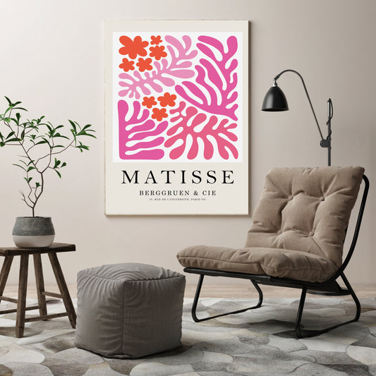 Matisse Pink Leaf Art Print