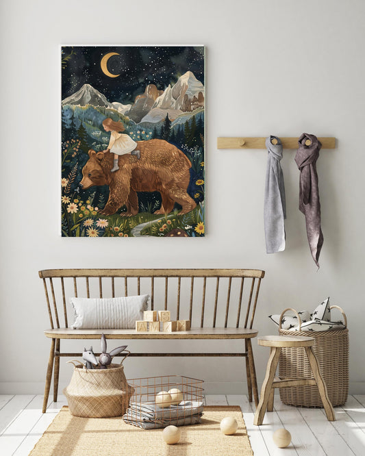 Cute Bear Nursery Art Print