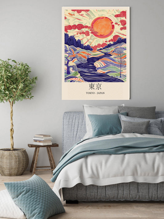 Japanese Art Print, Mountain Art Print