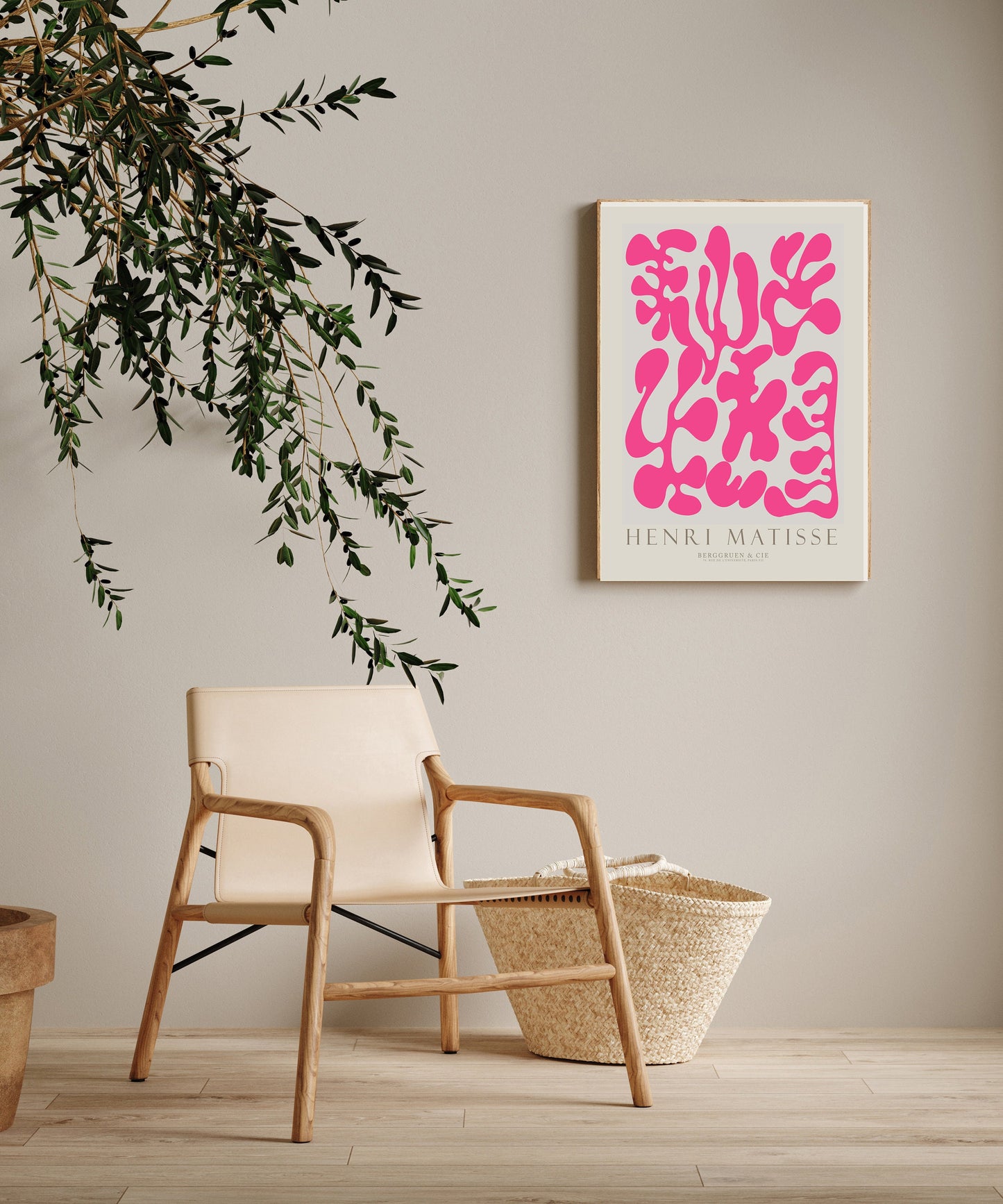 Matisse Pink Leaf Art Print