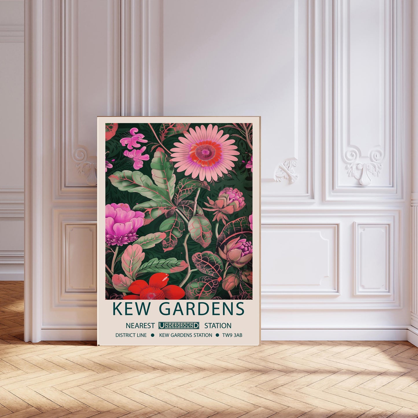 Botanical Flower Market Art Print, Kew Gardens