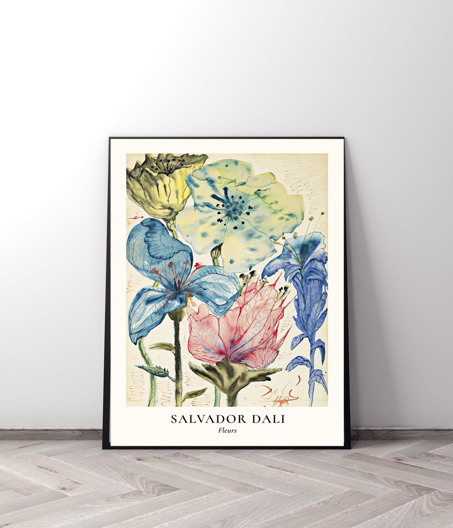 Salvador Dali Flowers Art Print