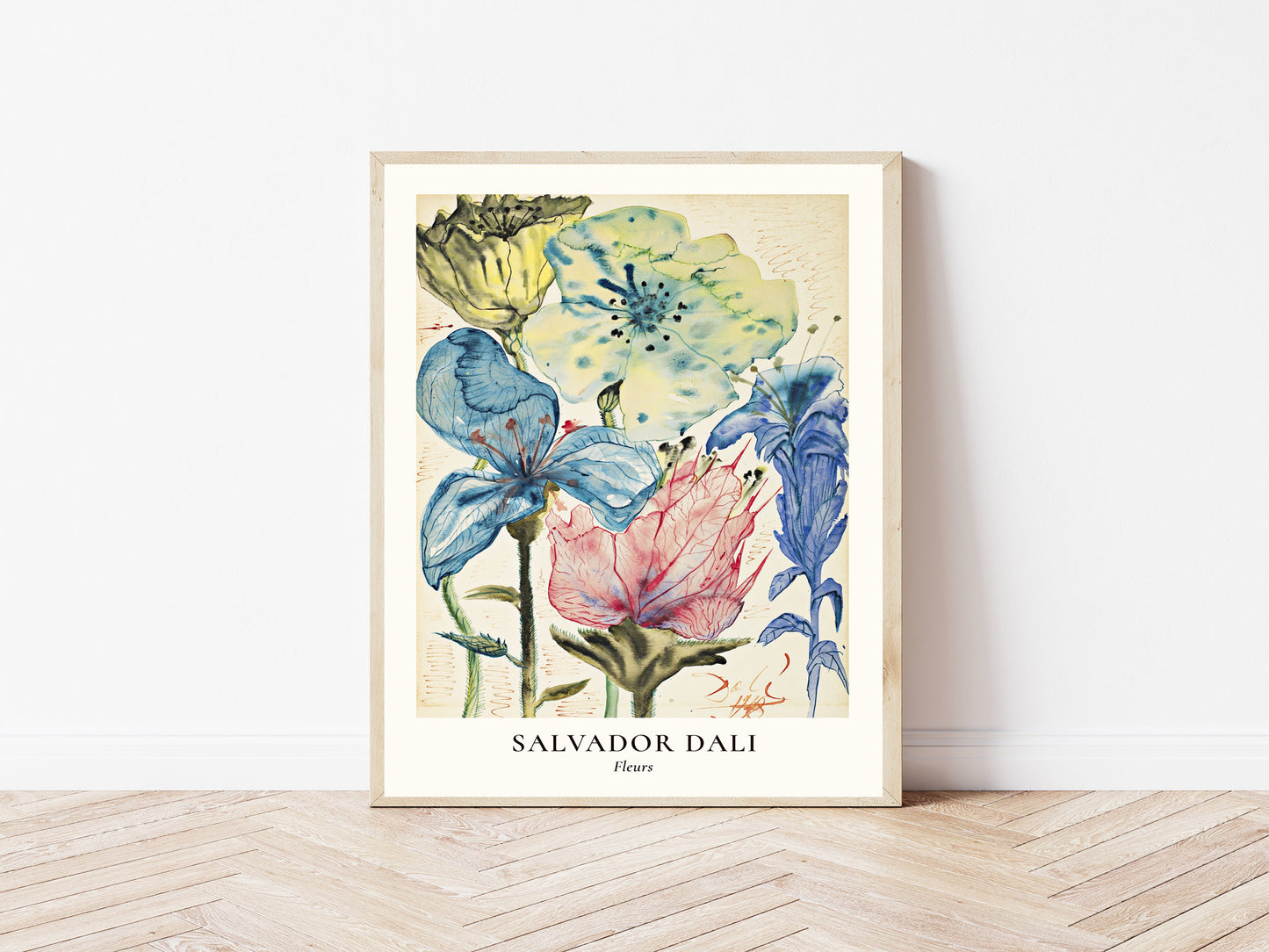 Salvador Dali Flowers Art Print