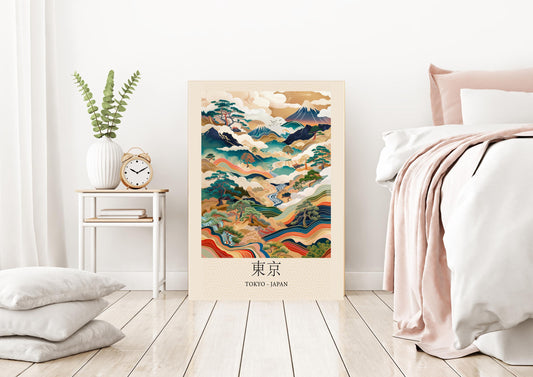 Japanese Art Print, Mountain Art Print