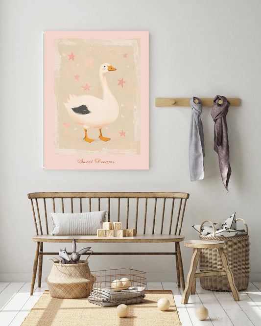 Cute Duck Nursery Art Print