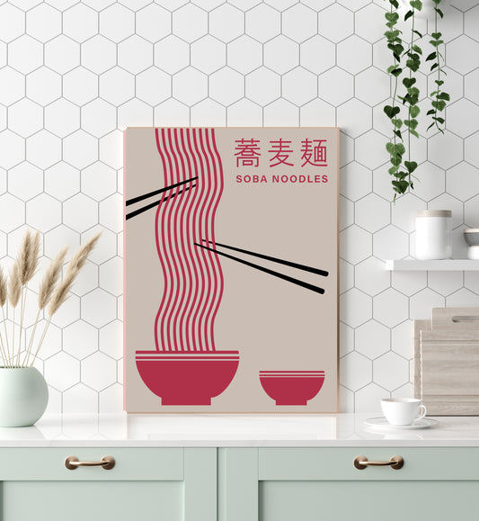 Noodles kitchen art print