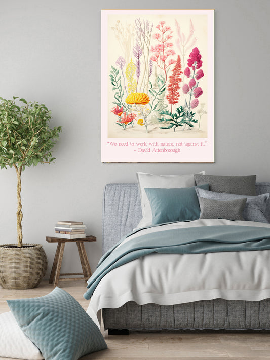 Botanical Flower Quote Print Art Print