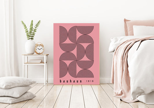 Bauhaus Pink Art Print