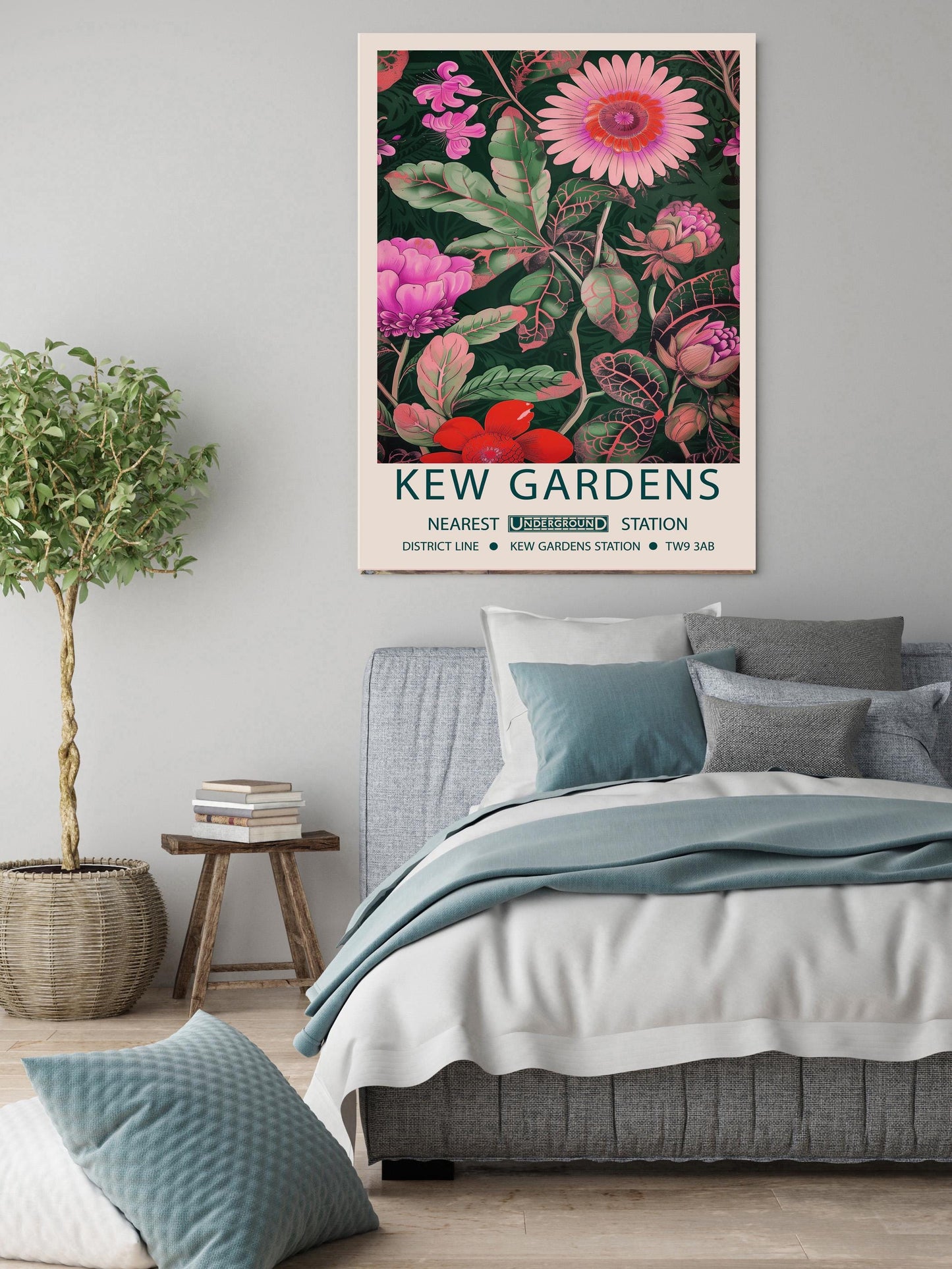 Botanical Flower Market Art Print, Kew Gardens