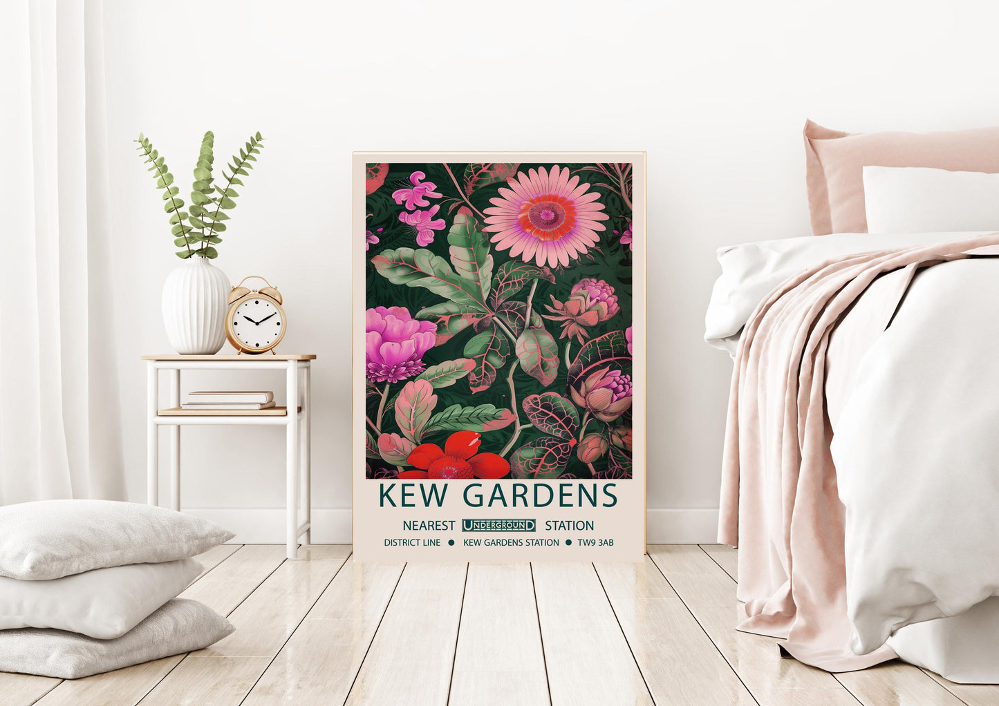 Botanical Flower Market Art Print, Kew Gardens