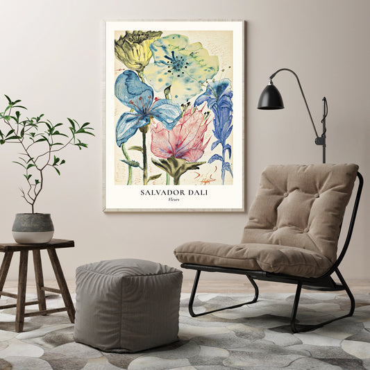 Salvador Dali Flowers Art Print