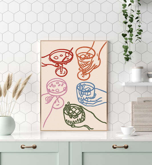 Cheer's kitchen art print