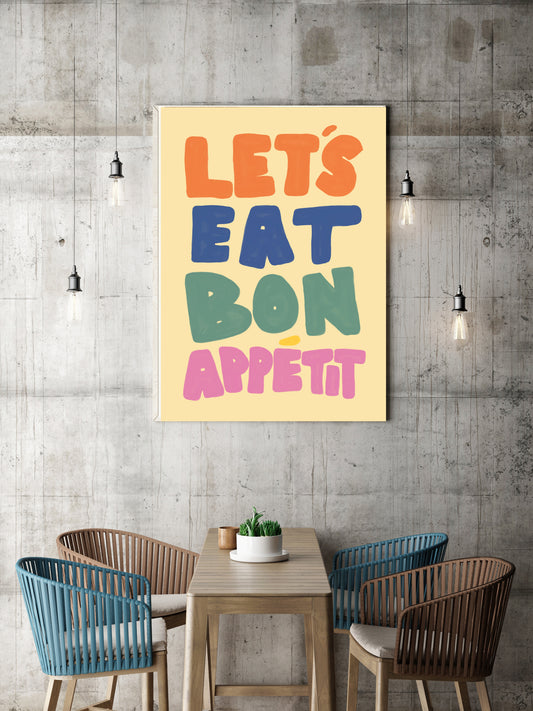 Let's eat kitchen art print