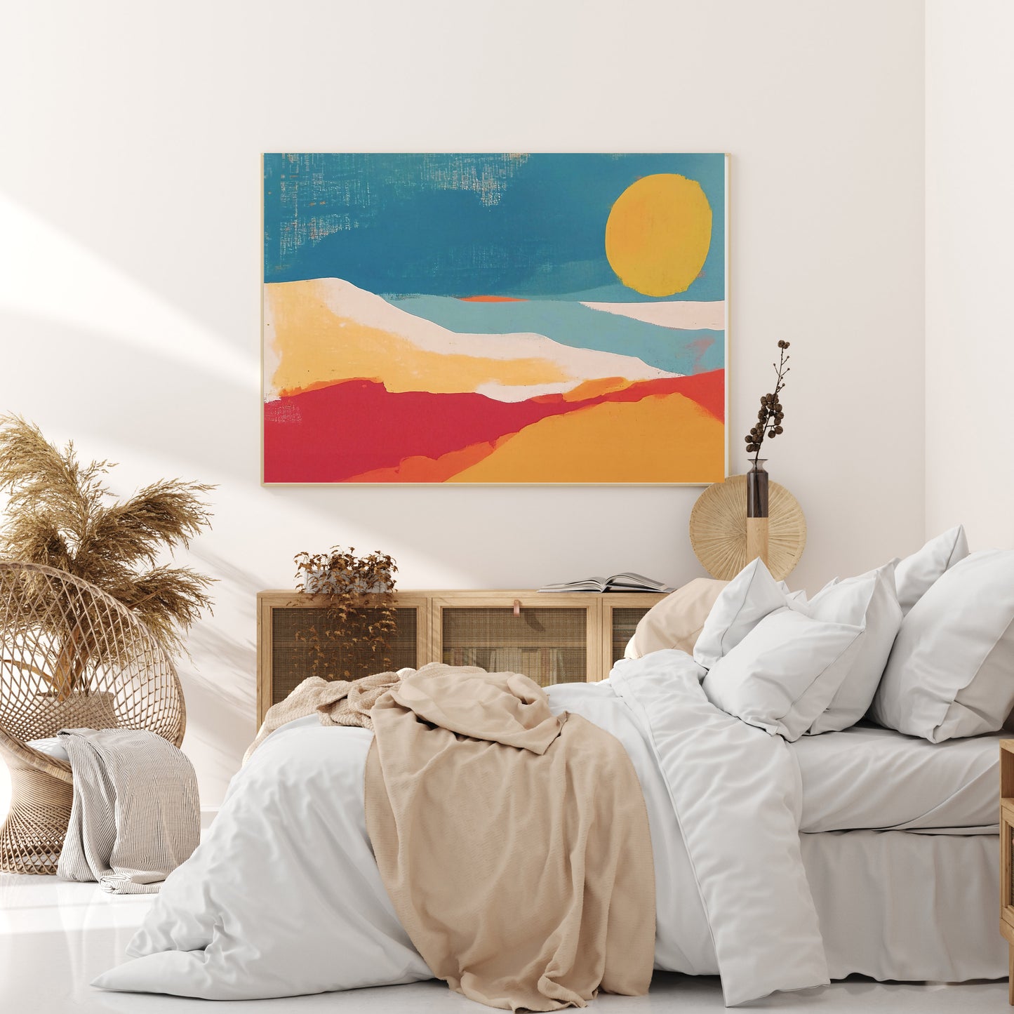 Landscape Sunset Art Print, Mountains Art Print