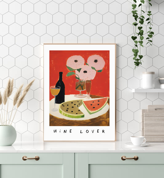 Wine Lover kitchen art print